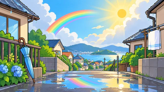 ゲームフリーク新作では、晴れていると洗濯物が早く乾く